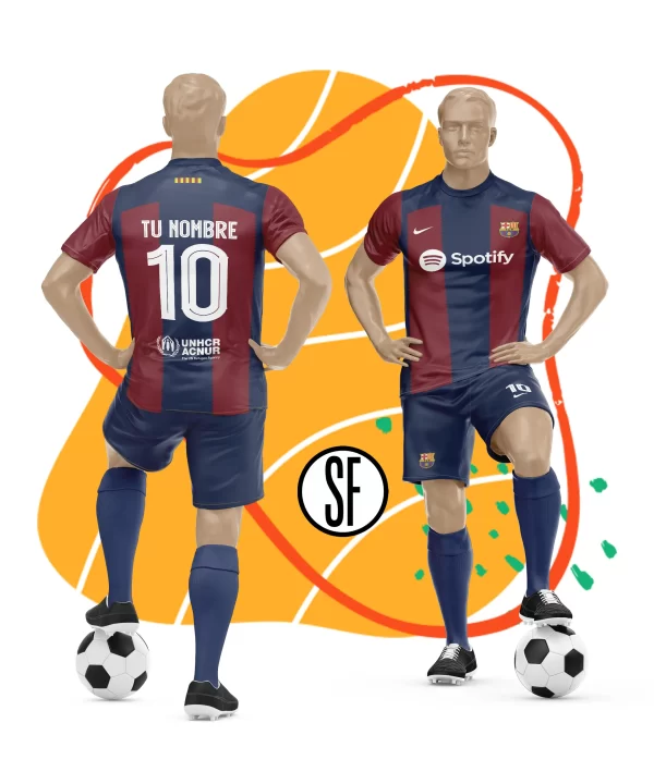 Barcelona-Home-23-24-UNIFORME CUELLO REDONDO