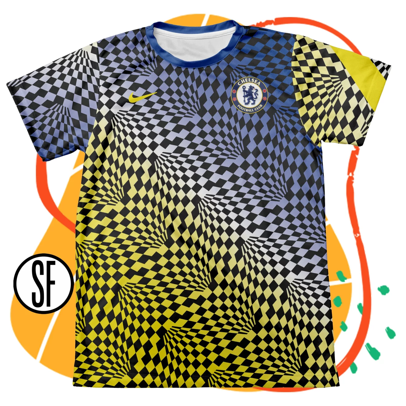 Chelsea-Prematch-21-22-Camiseta Frente