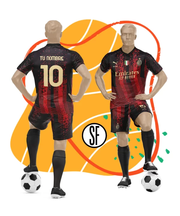 Especial AC Milan UNIFORME CUELLO EN V